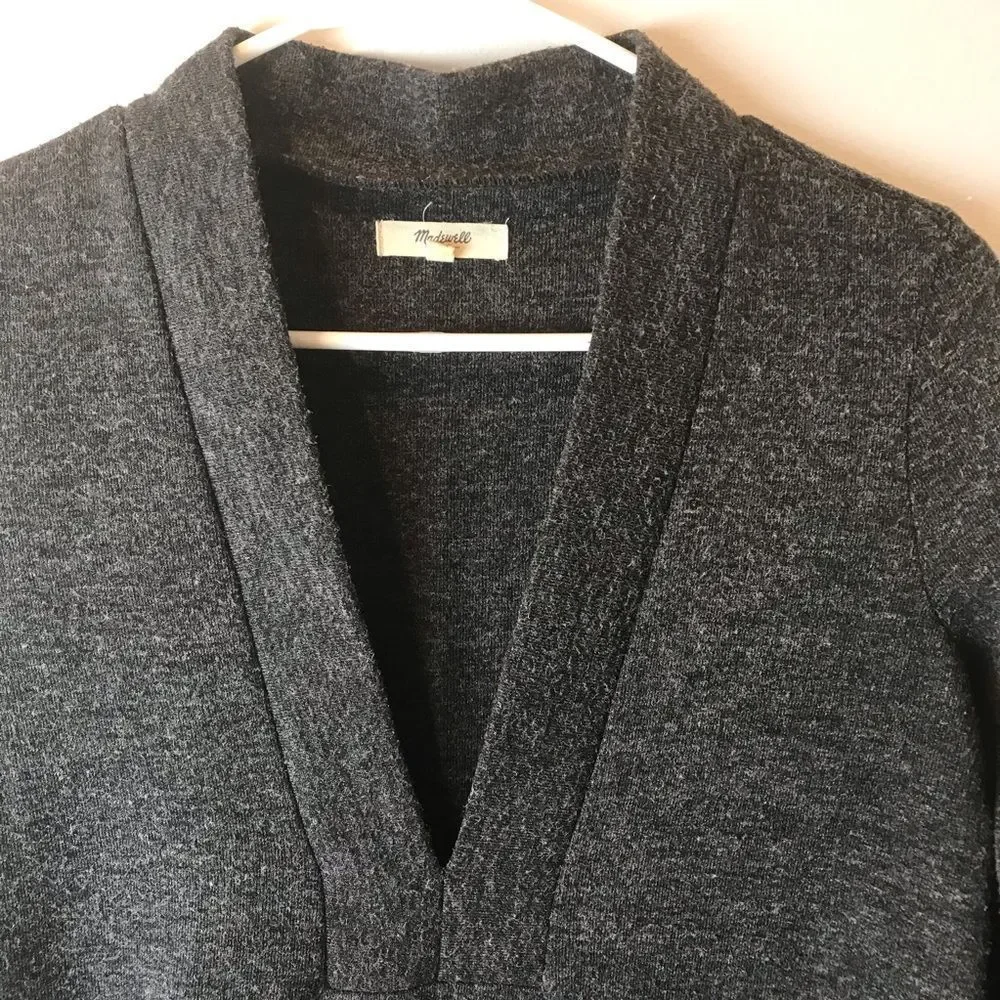 Madewell deep V Neck Gray Sweater